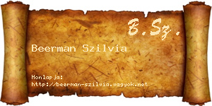 Beerman Szilvia névjegykártya